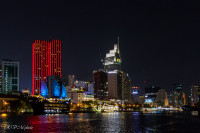 Saïgon vue du port la nuit, Vietnam 2020