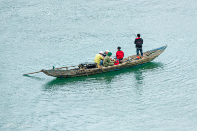 Pëcheurs près de Da Nang, Vietnam