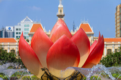 Le lotus symbole du pays, Saïgon, Vietnam 2020