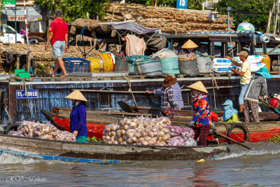 Marché flottant de Caï Rang, Vietnam