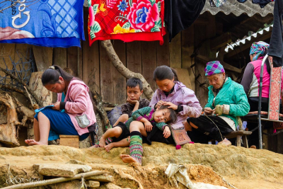 Famille Hmong à Sapa, Vietnam